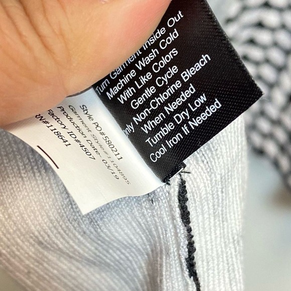 Lane Bryant 26/28 Black White Open Front Cardigan - Picture 6 of 6